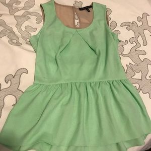 Cynthia Steffe Mint green Peplum Blouse